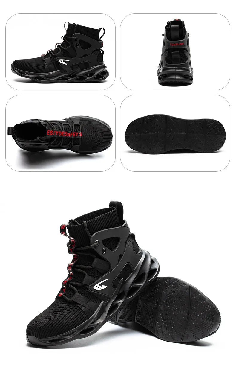 Chaussures de sécurité à boucle indécontractée pour hommes, bottes de travail pour hommes, chaussures Parker en acier, baskets de travail anti-crevaison, chaussures de travail pour adultes, 2026