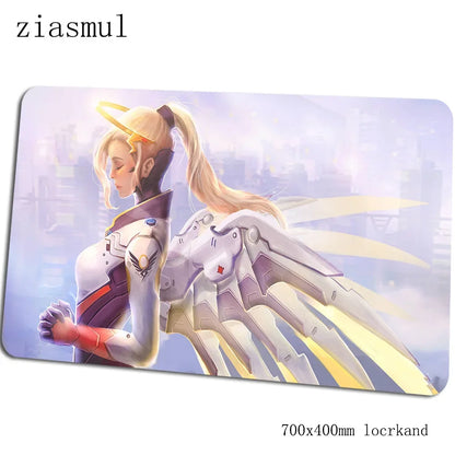 „Overwatch“ pelės kilimėlis – įspūdingas kompiuterio kilimėlis 70x40cm, didelis XL gaming pelės kilimėlis klaviatūrai, žaidimams, PC gamer stalui