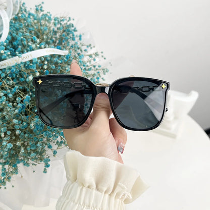 Lunettes de soleil carrées pour femme, style vintage, monture large, verres miroirs noirs, polarisées, lunettes de soleil sexy pour femme, idéales pour le voyage, protection UV400