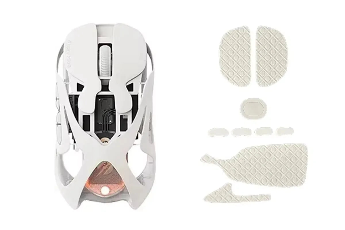 Angry Miao Infinity Gaming Wireless Mouse Metal Ultralight Hollow Hot-Swappable PAW3950 Dual 8K Wired Tri-Mode