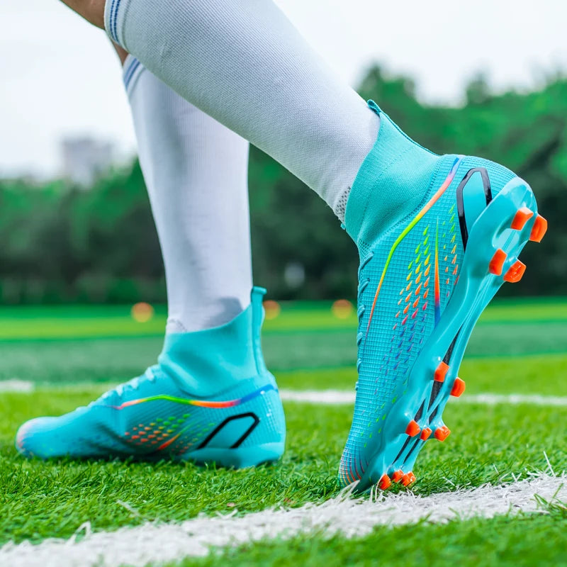 Men Football Boots Professional Outdoor Unisex Soccer Shoes Soccer Training Turf Futsal Match Grass Cleats Non-slip Breathable