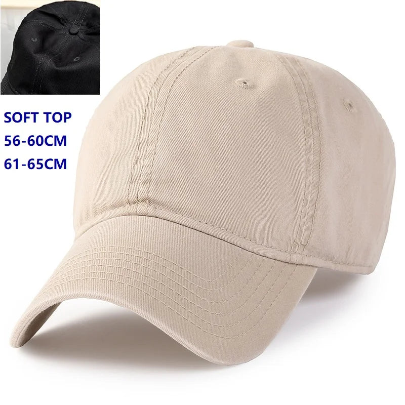 Cappellino da baseball da uomo e da donna oversize XXL, 100% cotone, cappellino da baseball grande per teste grandi 56-63 cm (23,5"-25,5"), cappellino "dad cap" semplice e regolabile