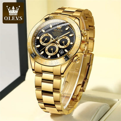 OLEVS 6638 Original Brand Classic Man Watch Luxury Automatic Mechanical Wrist Watches for Men Chronograph Waterproof Men's Watch