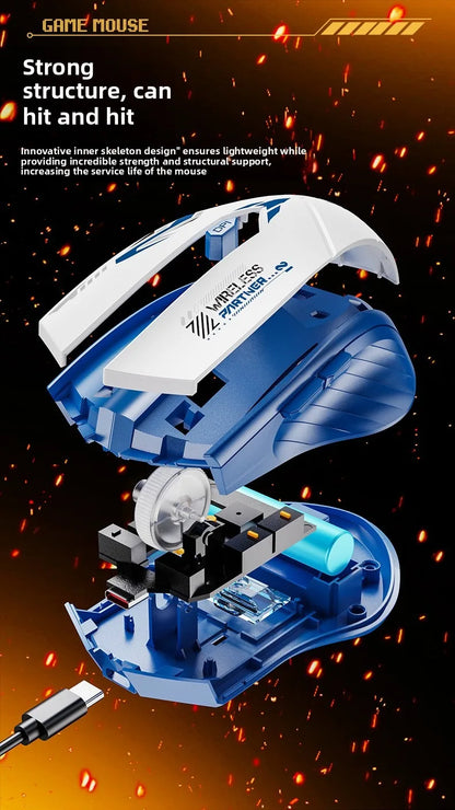 Rechargeable Wireless Mouse 2.4Ghz Gaming Computer Bluetooth Mouse 1600DPI Ergonomic Gamer Mice For PC Office Laptop