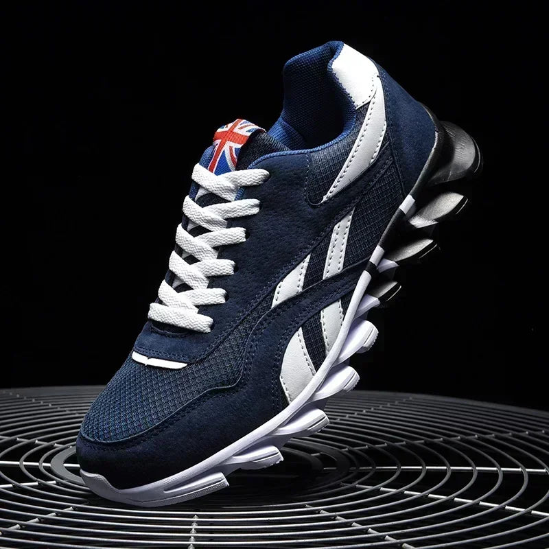 Brand Trend størrelse 46 47 48 slidstærke fitness-sneakers til mænd med støddæmpning, tyk sål og åndbare udendørs løbesko til mænd