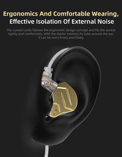 KZ ZSN PRO X Metal In Ear Earphone 1BA 1DD Hybrid Drive HIFI Sport Noise Cancelling Earbud Headset KZ ZSNPROX ZES ZEXPRO DQ6S