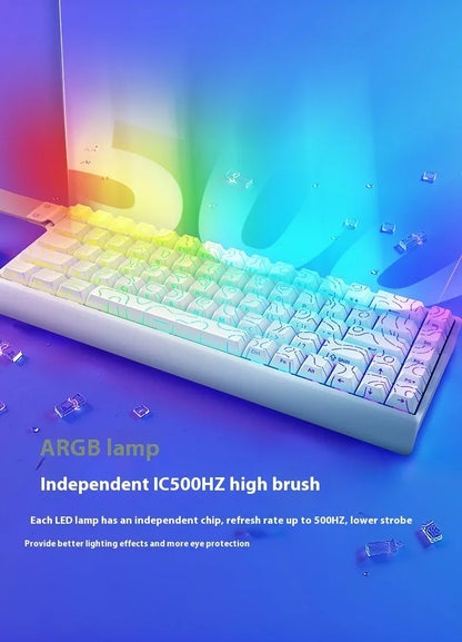Tastiera meccanica IROK Carotmas Mercury68 con switch magnetici 8K, 68 tasti, RT 0.004mm, bassa latenza, gaming cablata personalizzata per PC, ideale come regalo