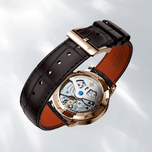 Montre mécanique automatique pour homme en acier inoxydable Case Shape: Round Case