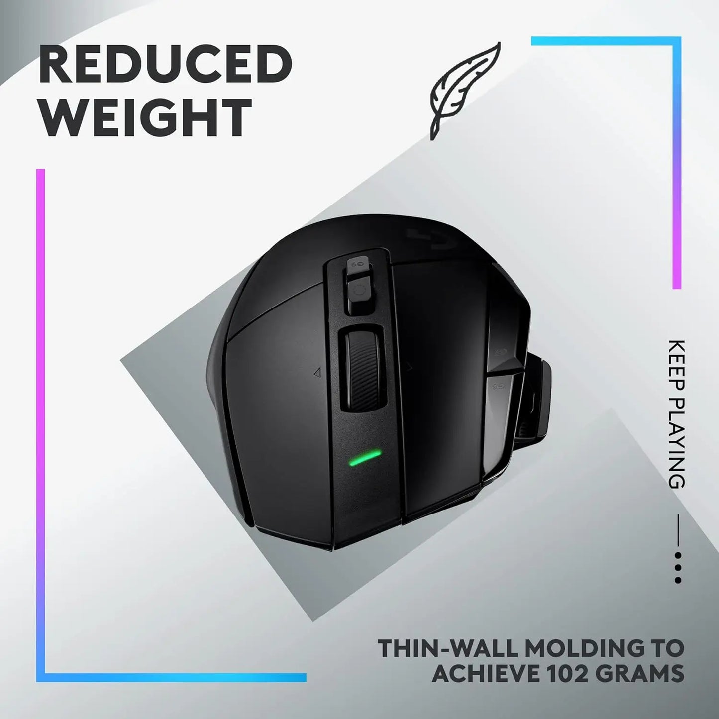 Logitech G502 X Lightspeed Gaming Mouse LIGHTFORCE Hybrid Optical-Mechanical Switches HERO 25K Gaming Sensor Compatible With PC