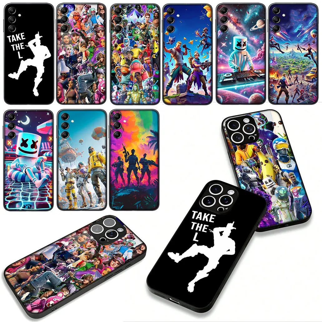 Game F-ForTnites Wallpaper-etui til Samsung Galaxy A07 A13 A12 A23 A42 A50 A51 A52 A53 A70 A71 A72 A21S A04 Note 20 9 8 10-cover