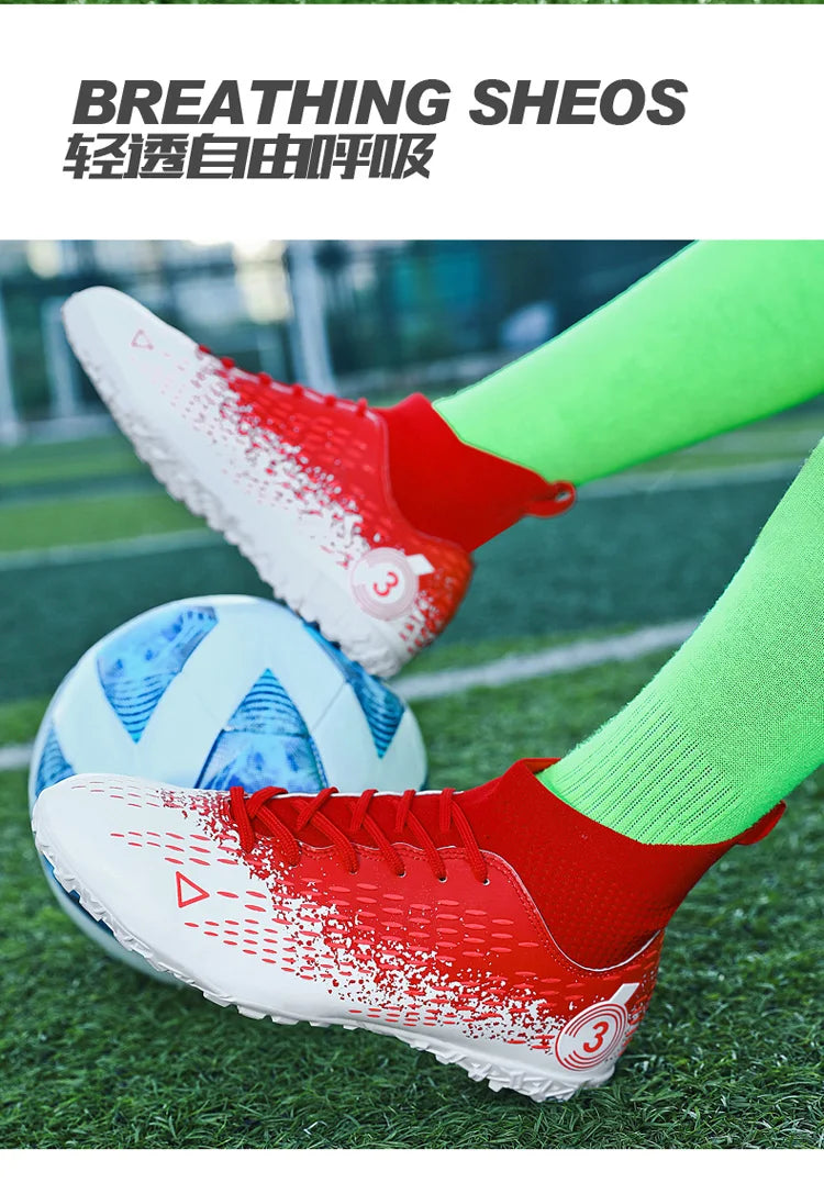 Teenage Adult Football Shoes New Fashion Large Size Sneakers Outdoor Professional Competition Training Football Footwear 31-48