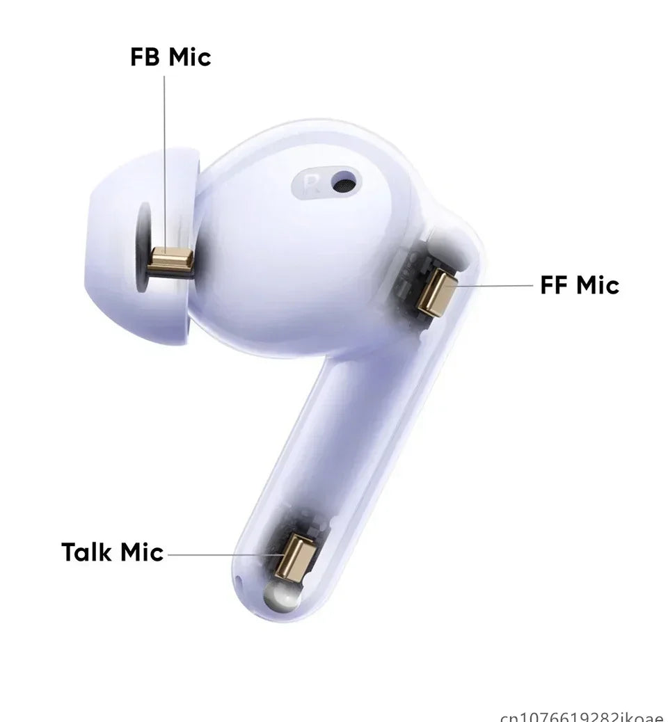 realme Buds T310 Earphones 46dB Active Noise Cancelling HiFi Wireless Headphones Bluetooth 5.4 Game Music Headset Long Standby