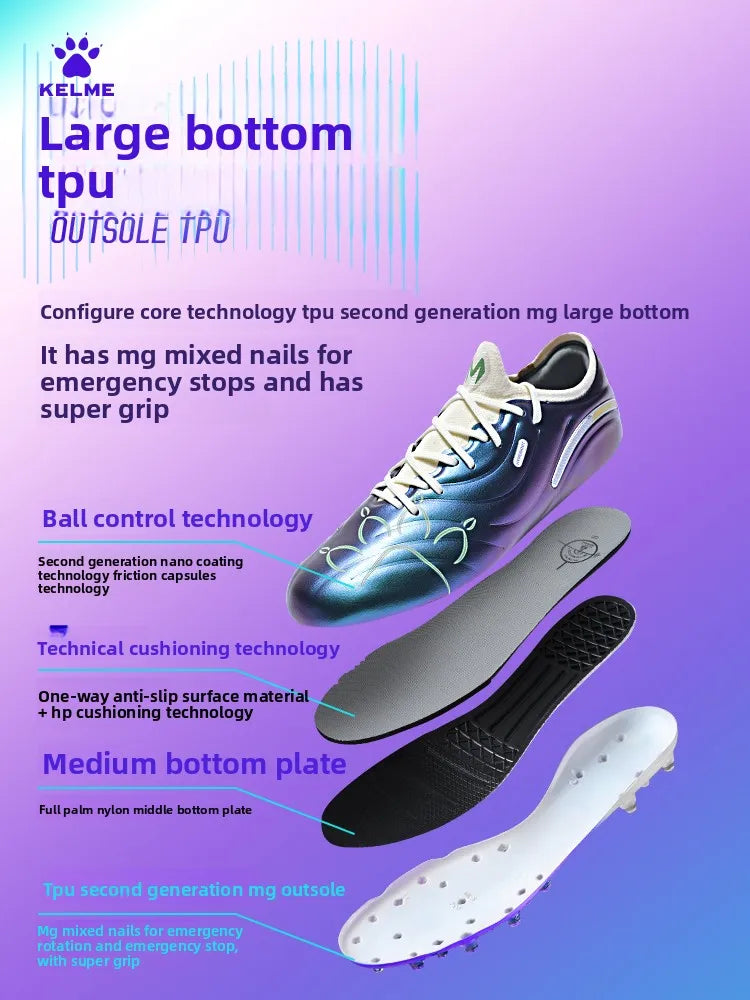 Zapatillas de fútbol para adulto Kelme MG con tacos cortos, botas de entrenamiento para hombre, calzado de fútbol profesional para competición en césped