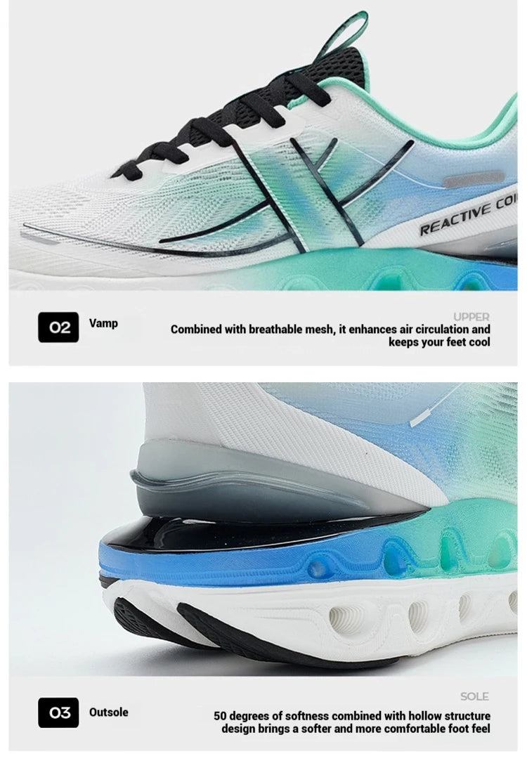 Xtep Reactive Coil 11.0 -juoksukengät miehille – kesäurheilukengät, iskuja vaimentavat, kimmoisat ja pehmeät sneakerit 976219110026