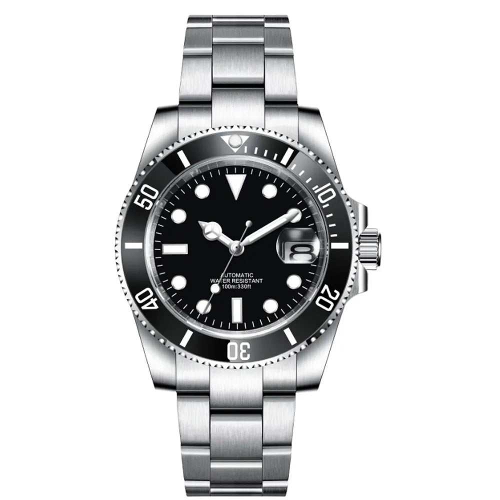 DIY Custom Automatic Watch Logo for Men High Quality NH35 Diving Mechanical Watches Sapphire Waterproof Ceramic Bezel 120 Click