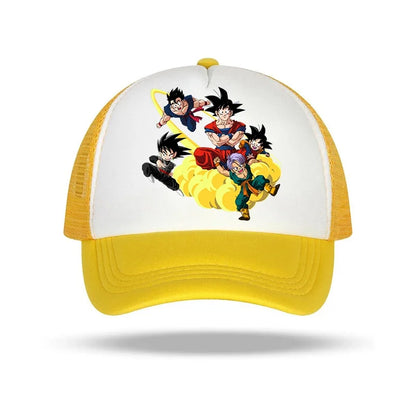 Cappellino con visiera Dragon Ball per ragazzo con stampa anime di Goku - Cappellini per bambini e adulti - Cappellini estivi traspiranti - Cappellini alla moda in stile cartone animato - Abbinabili ai costumi - Di tendenza