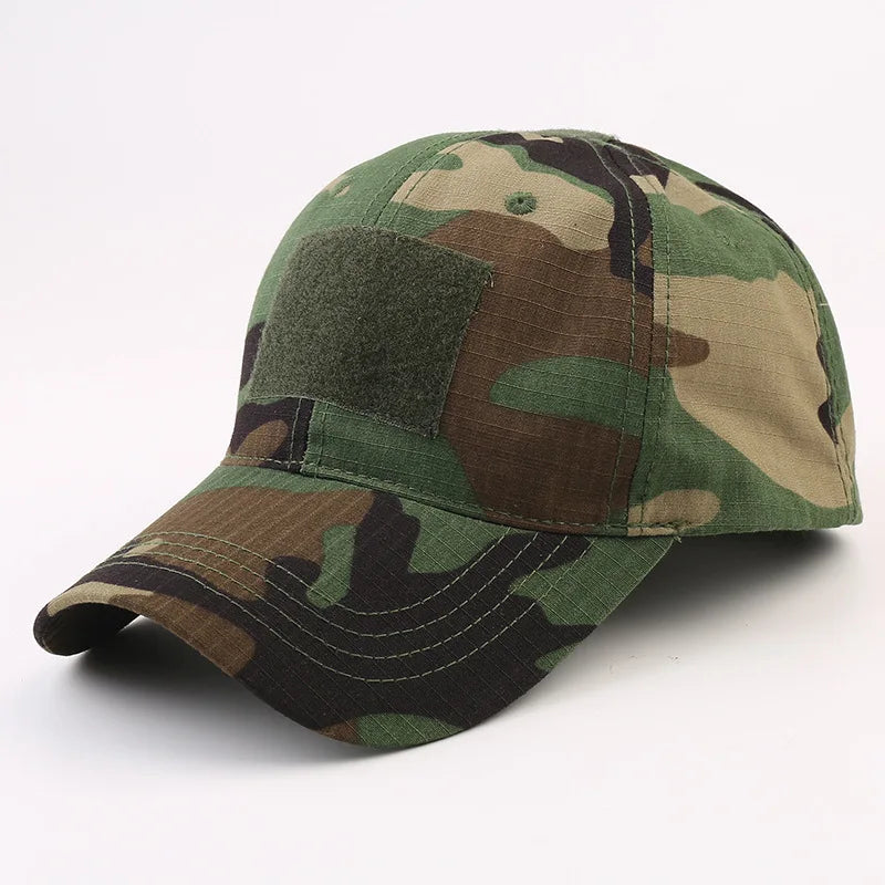 1 pz. Cappellini da baseball mimetici tattici da outdoor per soldati, da combattimento e paintball, cappellino regolabile, cappellini estivi con chiusura a scatto per uomo e donna