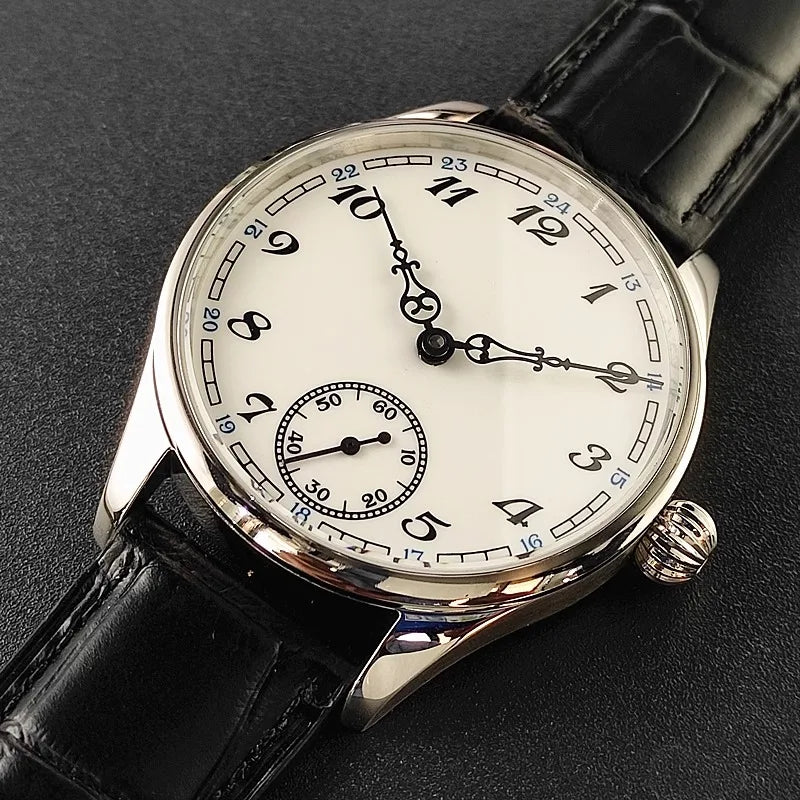 Men's Manual Mechanical Watch Roasted Blue Pin Seagull ST3621 Vintage Business Men's Waterproof Genuine Leather Watch