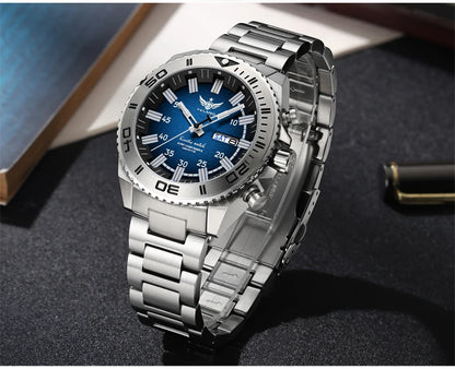 Yelang Watches V1035 44mm Men Diving Watch Human Kinetic Energy Watch 100m Waterproof Watches luminous Japan PX83 Sapphire