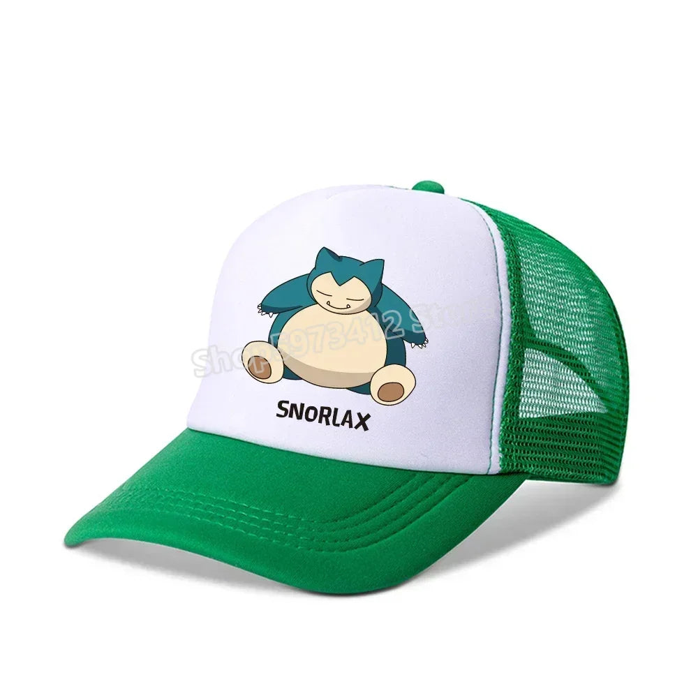 Pokémonová baseballová čepice Pikachu Charizard Gengar kreslená postavička čepice s kšiltem pro děti i dospělé letní outdoorová sportovní čepice pro chlapce ležérní módní čepice dárek
