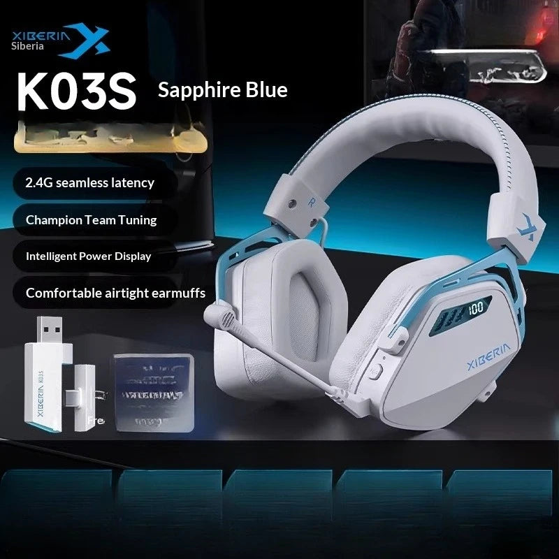 Casque sans fil XIBERIA K03S, trois modes, puce ATS3031, réduction de bruit AI, écouteurs de jeu, léger, longue durée de vie de la batterie