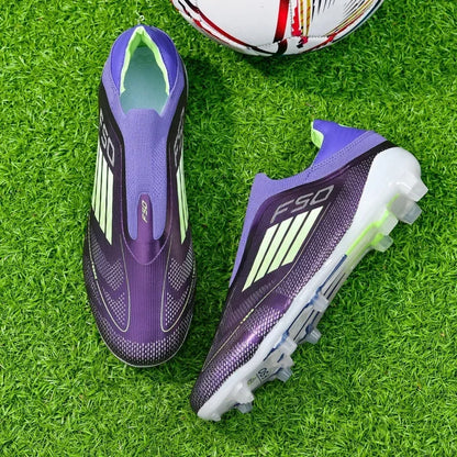Nouvelles chaussures de football pour hommes, bottes de football confortables pour l'entraînement et les matchs en extérieur, crampons antidérapants et respirants, pour garçons et adultes, à longues pointes.