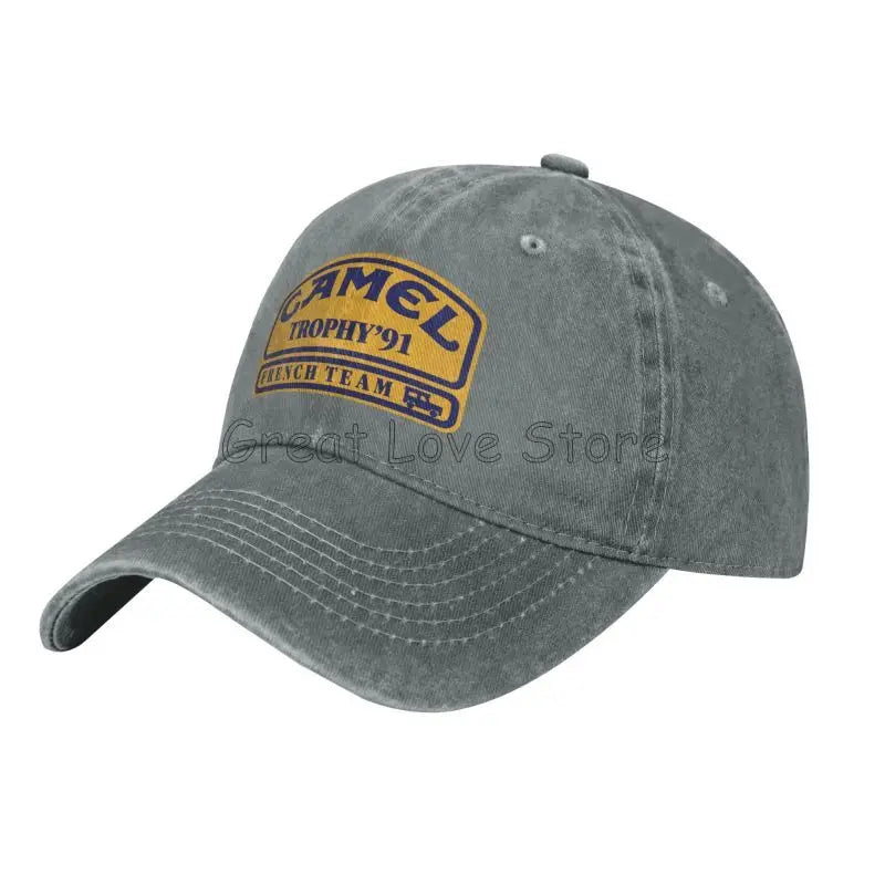 Camel Trophy 91 Cowboyhat Retro Justerbar Vasket Bomuld Golfhat Sommer Vintage Solskærme Baseballkasketter