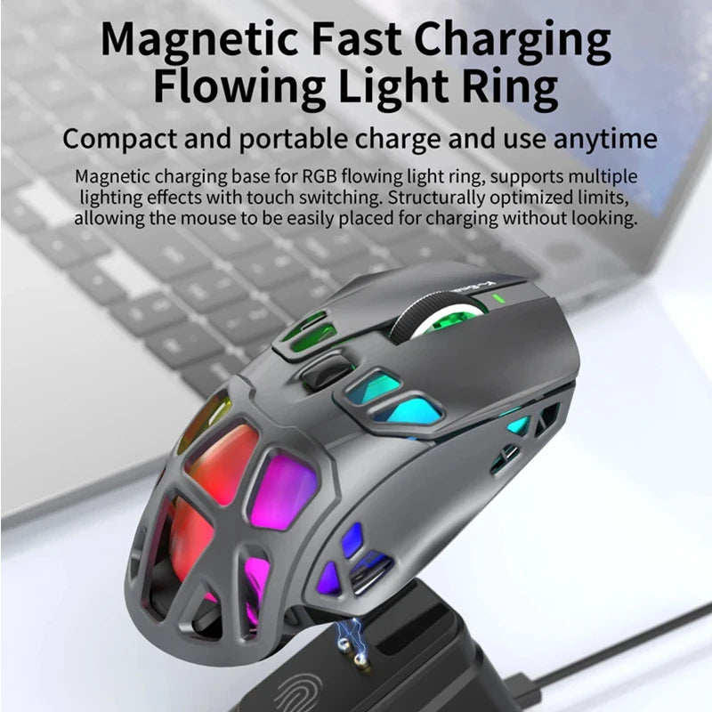 Lenovo X9Pro Tri-Mode Wireless Mouse 2.4G Bluetooth Wired Lightweight Magnetic Charging Dock Desktop Laptop Gaming&Office