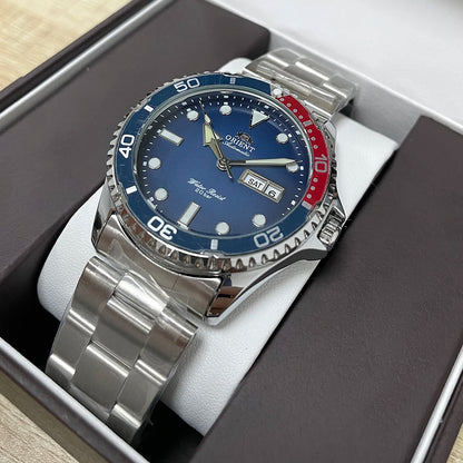 Orient Automatic Diver Watch Men 200M Waterproof Multi-Color Dial Stainless Steel Wristwatch