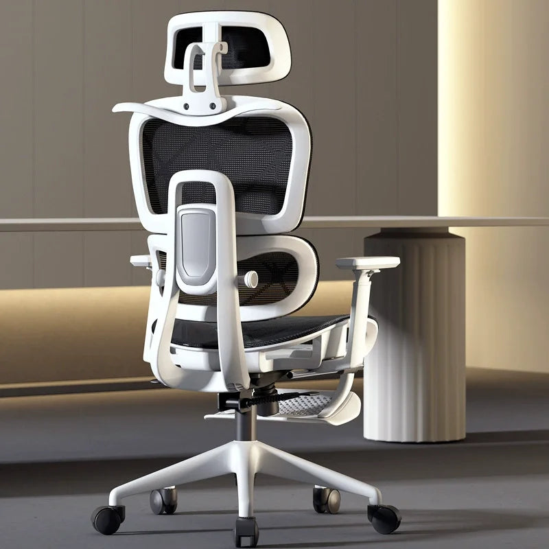 Breathable Ergonomic Office Computer Chair Reclining Gaming Chair  Comfort Lumbar Support  Long Sitting Adjustable Swivel Design