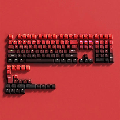 Teclas Gamer RGB retroiluminadas em degradé para teclado mecânico com switch MX, perfil OEM, PBT, branco e azul, layout ISO, teclas DIY