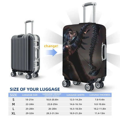 World Of Warcraft Sylvanas Windrunner Suitcase Cover Travel Holiday Fun Luggage Supplies Protection