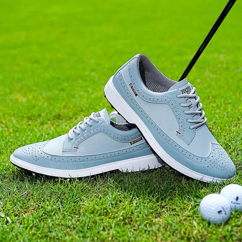 Profesionální pánské golfové boty z vysoce kvalitní kůže, prodyšná sportovní obuv na golfové soutěže a trénink, boty ve větších velikostech 39-47#