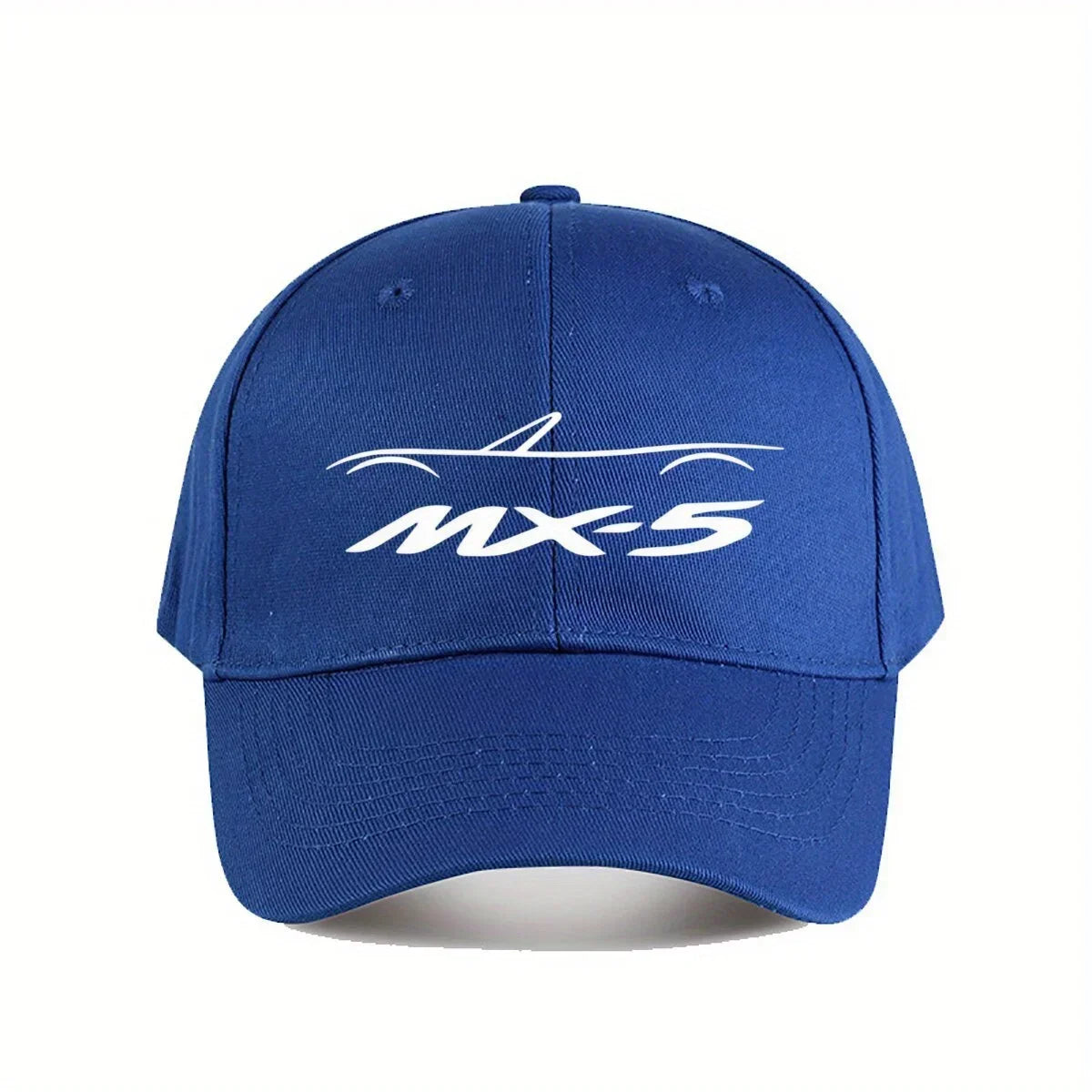 Casquette de baseball MX5 NA pour hommes et femmes - Casquette élégante en polyester noir avec logo blanc, résistante, idéale pour la pêche en plein air et les tenues décontractées
