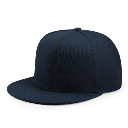 Casquette ajustée entièrement fermée, taille New York Plus Large, style « trucker » pour homme, visière plate, style hip-hop, unie, à fermeture à pression, sans logo, visière plate, bord large, style Era