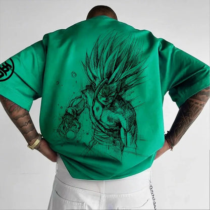 Camiseta temática de Dragon Ball Z - Algodón puro, transpirable y elástico | Cómoda y con estilo | Ideal para fans del anime