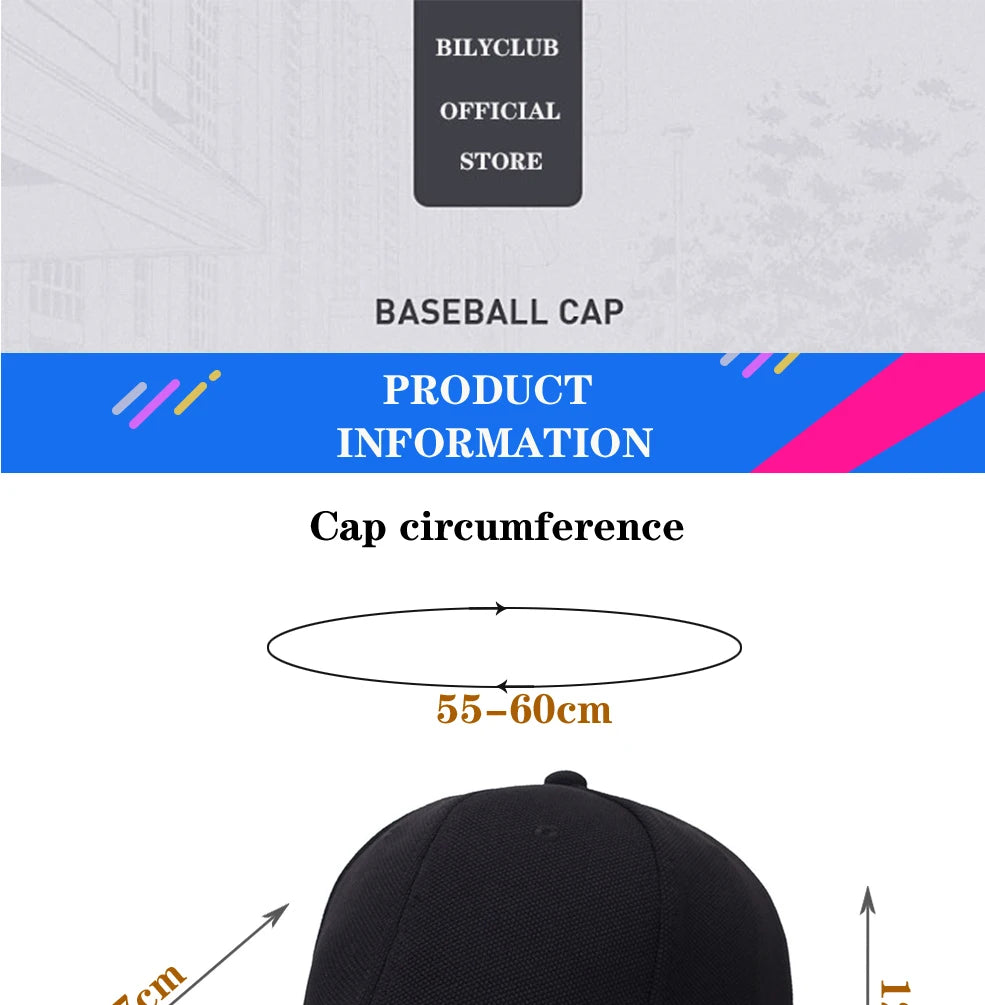 2023 High Quality Baseball Cap Men Snapback Hats Caps Men  Fitted Closed Full Cap Women Gorras Bone Male Trucker Hat Casquette