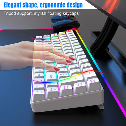 ¡Oferta destacada! Teclado gaming con cable de 69 teclas en español, retroiluminación RGB, diseño compacto al 68%, un accesorio imprescindible para profesionales de oficina y gamers