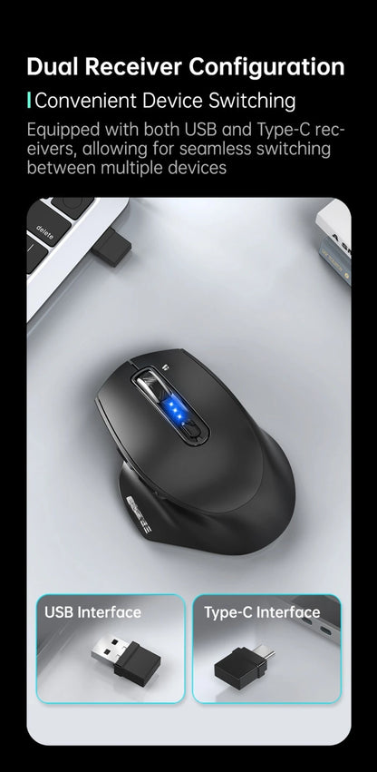 USB Wired Mouse RGB Backlight Silent Ergonomic Adjustable DPI for Desktop Laptop PC Office Gaming Home Daily Working Use