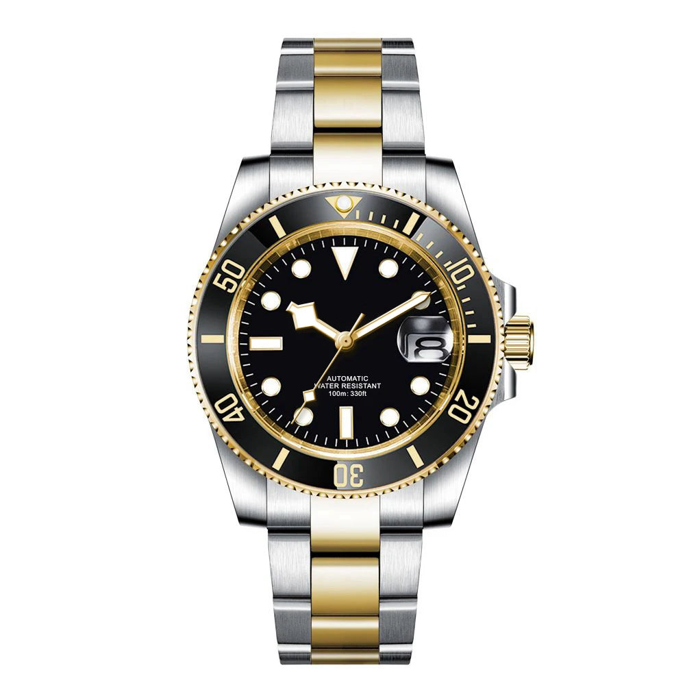 Customized Logo Men's Mechanical Automatic Wristwatch NH35 Movement 40mm Dial 100M Waterproof Sapphire Glass DIY Corgeut