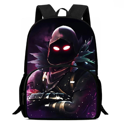 Klassinen Fortnite-lasten reppu pojille ja tytöille, oppilaan syntymäpäivälahja, lapsen koululaukku, suuri kapasiteetti, retkeilyyn sopiva kestävä reppu