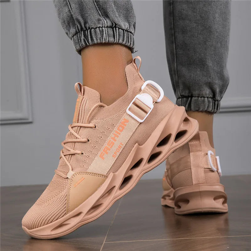 Modieuze paarse casual sneakers in de aanbieding voor dames en heren – Blade hardloopschoenen, grote maat 48, lichte ademende sportschoenen voor heren, mesh sneaker
