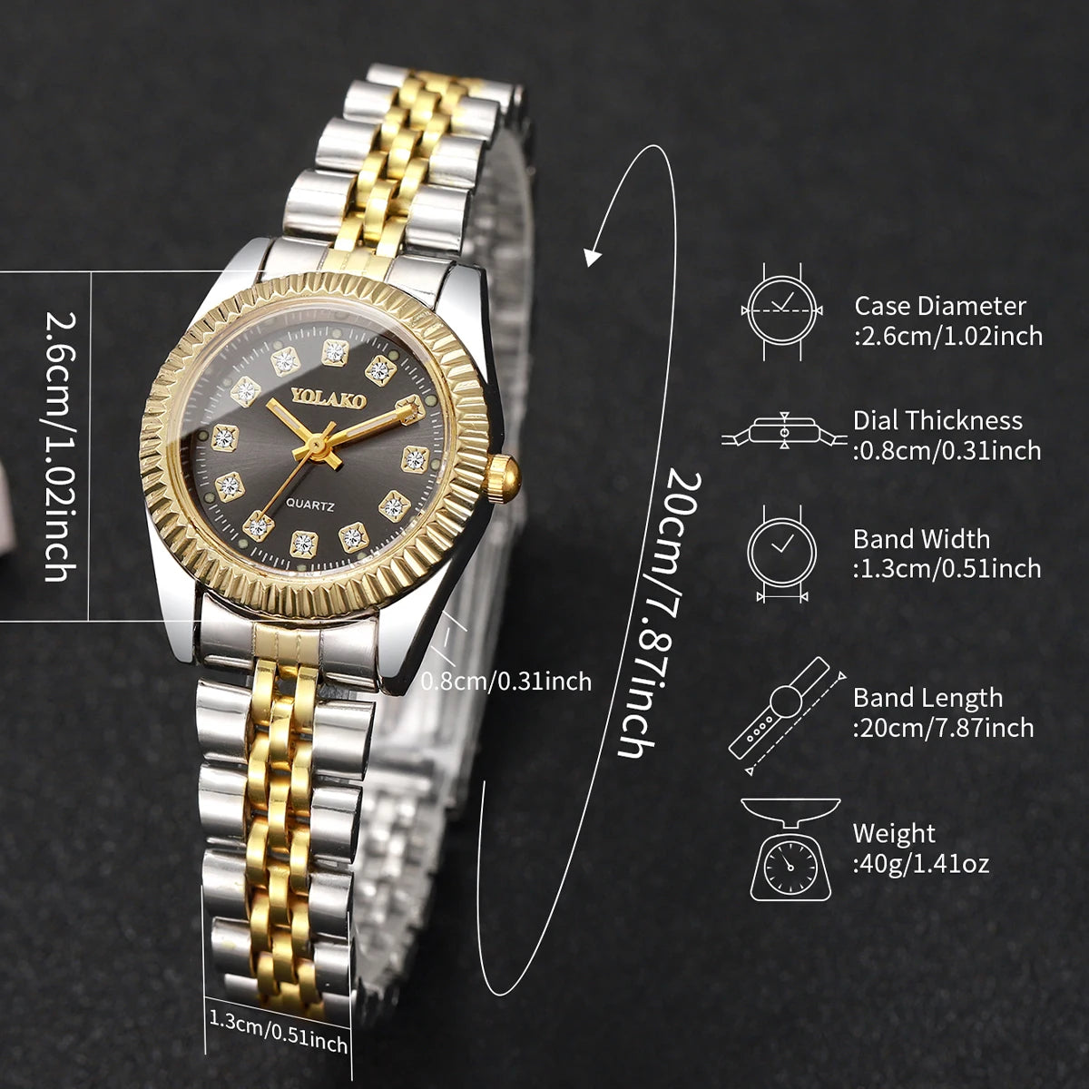Luxury Men Business Watches Fashion Rhinestone Steel Calendar Quartz Watch Reloj Hombre Clock Gift（Without Box）