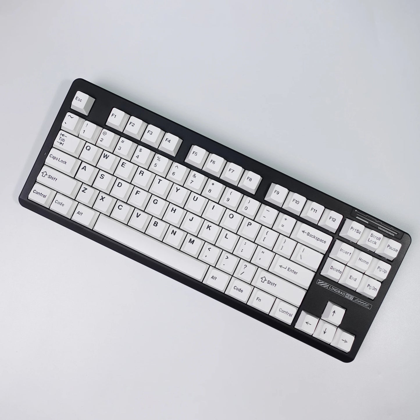 KBDiy GMK BOW Keycaps Cherry Profile Retro White And Black Double Shot PBT Keycap 7u for Mechanical Gaming Keyboard Key Caps Set