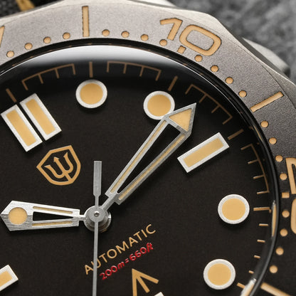 Watchdives WD007 V2 39mm Titanium Dive Watch PT5000 Automatic Movement Luminous 200m Waterproof Domed Bubble Sapphire Watches