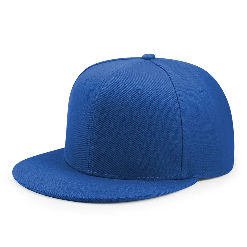 Casquette ajustée entièrement fermée, taille New York Plus Large, style « trucker » pour homme, visière plate, style hip-hop, unie, à fermeture à pression, sans logo, visière plate, bord large, style Era