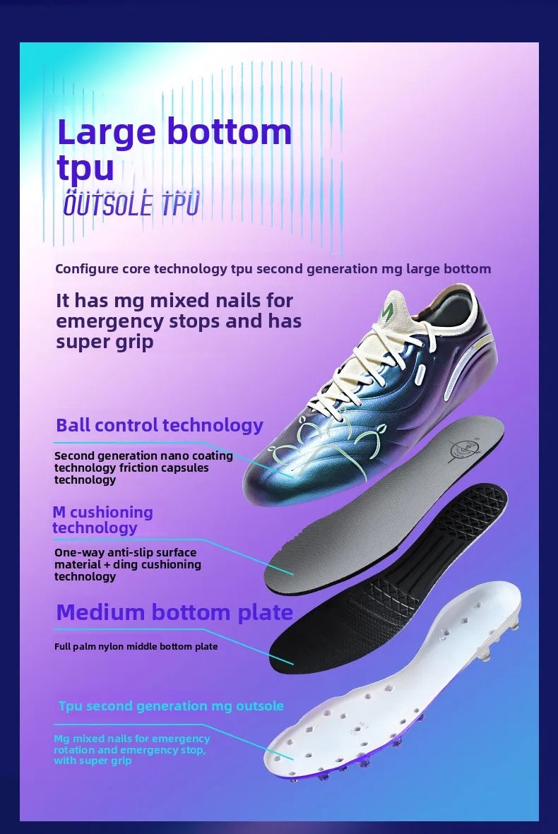 Zapatillas de fútbol para adulto Kelme MG con tacos cortos, botas de entrenamiento para hombre, calzado de fútbol profesional para competición en césped