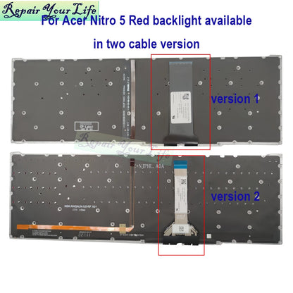 PT-BR Brazil US RU backlit keyboard For Acer Nitro 5 AN515-54 AN515-43 AN517-52 AN517-51 AN517-54 AN715-51 Spain LA IT TR GR FR