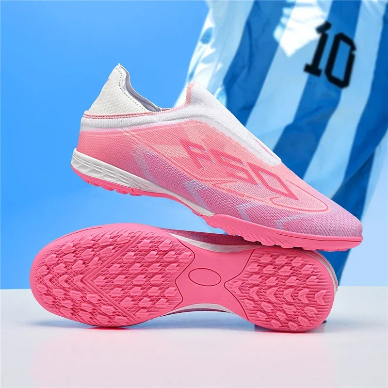 Nouvelles chaussures de football pour hommes, chaussures de futsal antidérapantes pour matchs en extérieur, chaussures de soccer ultralégères, chaussures de sport de haute qualité, chaussures à cheville haute et respira