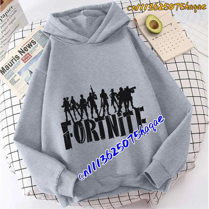 Fortnite Game Printed Children's Hoodies Cartoon Comfortable Suit Loose Long Sleeve Tops Autumn Winter Clothes
